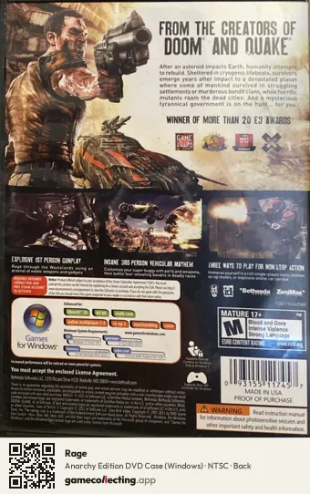 Rage Computer, NTSC box back