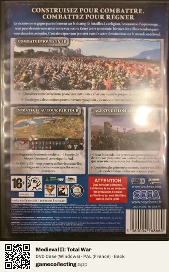 Medieval II: Total War Computer, France box back