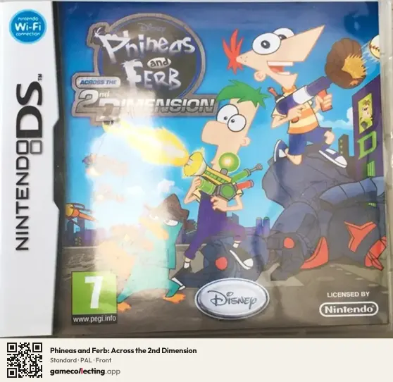 Phineas and Ferb: Across the 2nd Dimension Nintendo DS, PAL box front