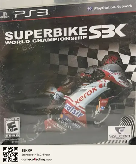 SBK 09 PlayStation 3, NTSC box front