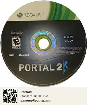 Portal 2 Xbox 360, NTSC disc