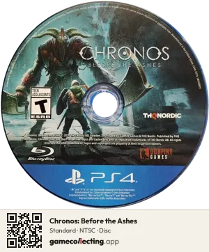 Chronos: Before the Ashes PlayStation 4, NTSC disc