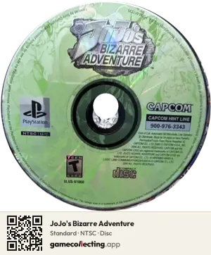 JoJo's Bizarre Adventure PlayStation, NTSC disc