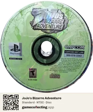 JoJo's Bizarre Adventure PlayStation, NTSC disc