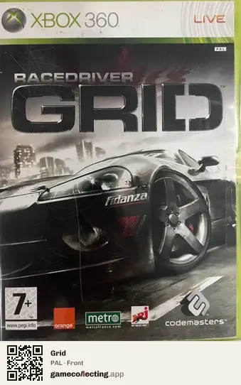 Grid Xbox 360, PAL box front