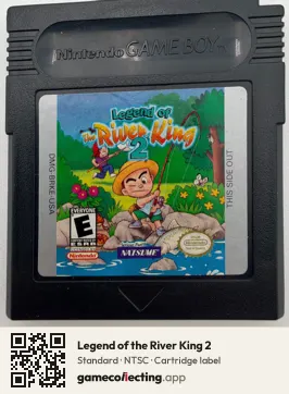 Legend of the River King 2 Game Boy Color, NTSC cartridge label