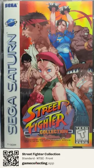 Street Fighter Collection Sega Saturn, NTSC box front