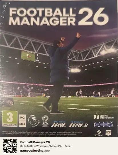 Football Manager 26 Computer, PAL box front