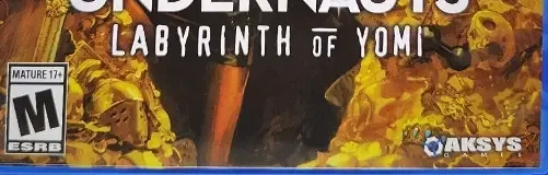 Undernauts: Labyrinth of Yomi, the ESRB box on its front