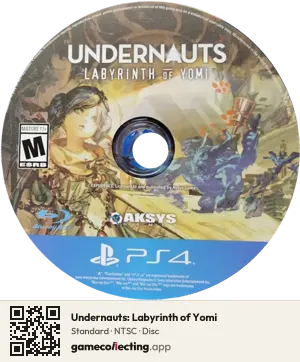 Undernauts: Labyrinth of Yomi PlayStation 4, NTSC disc