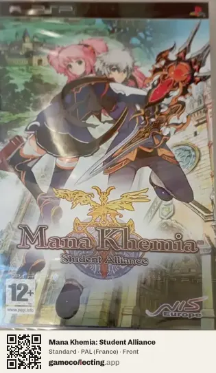 Mana Khemia: Student Alliance PlayStation Portable, France box front