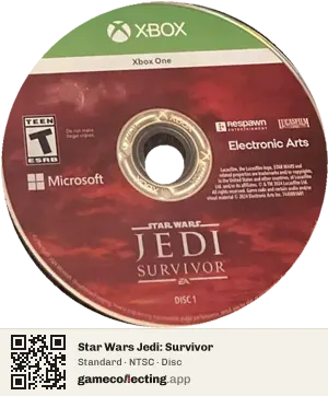 Star Wars Jedi: Survivor Xbox One, NTSC disc