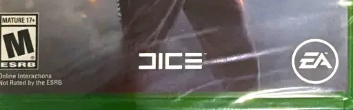 Battlefield 1, the ESRB box on its front