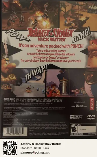Asterix & Obelix: Kick Buttix PlayStation 2, NTSC box back