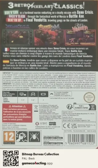 Bitmap Bureau Collection Nintendo Switch, PAL box back