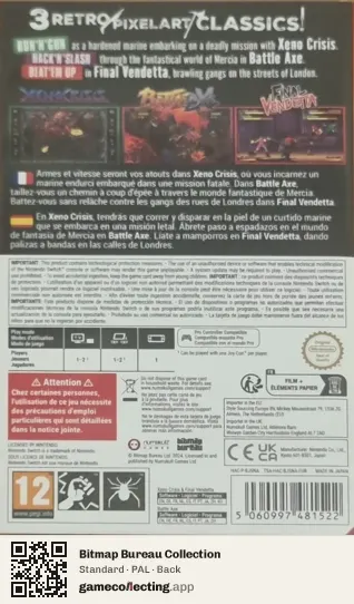 Bitmap Bureau Collection Nintendo Switch, PAL box back
