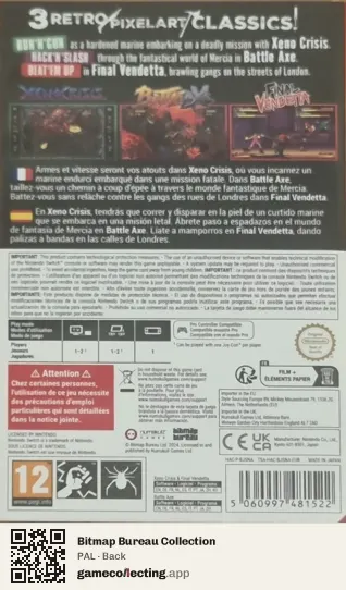 Bitmap Bureau Collection Nintendo Switch, PAL box back