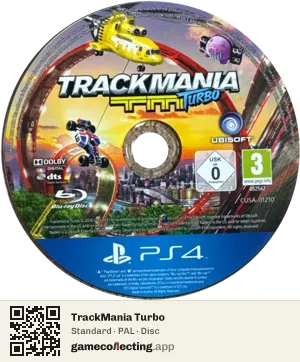 TrackMania Turbo PlayStation 4, PAL disc