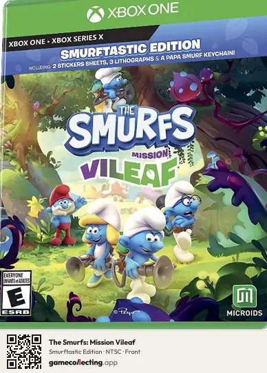The Smurfs: Mission Vileaf Xbox One, NTSC box front
