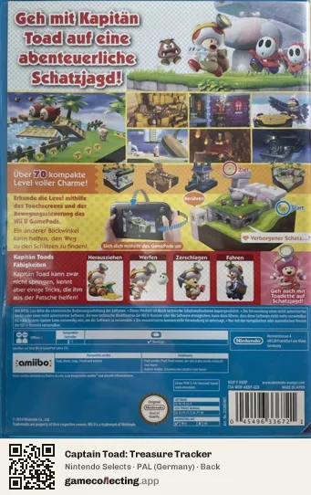 Captain Toad: Treasure Tracker Nintendo Wii U, Germany box back