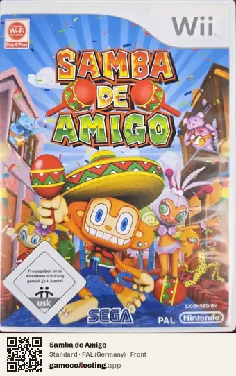 Samba de Amigo Nintendo Wii, Germany box front