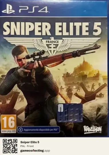 Sniper Elite 5 PlayStation 4, PAL box front