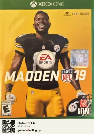 Madden NFL 19 Xbox One, NTSC box front