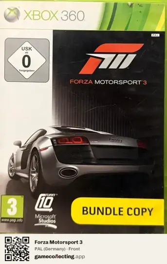 Forza Motorsport 3 Xbox 360, Germany box front