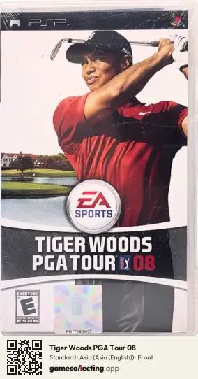 Tiger Woods PGA Tour 08 PlayStation Portable, Asia (English) box front