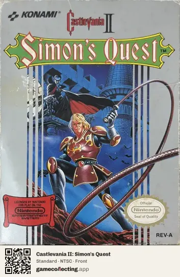 Castlevania II: Simon's Quest Nintendo Entertainment System, NTSC box front