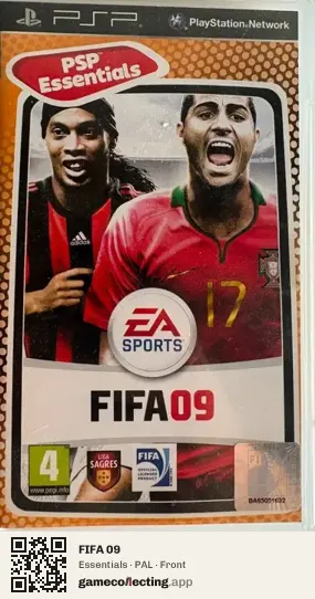 FIFA 09 PlayStation Portable, PAL box front