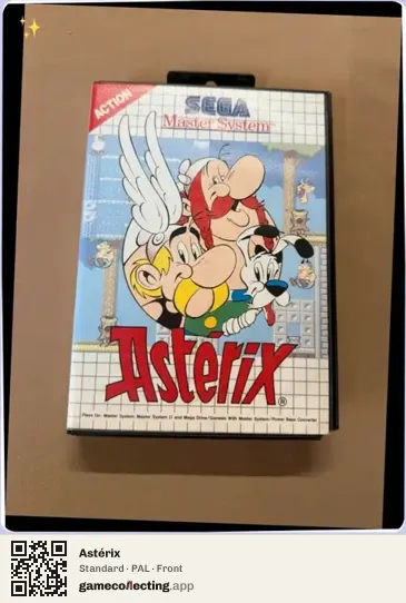 Astérix Sega Master System, PAL box front