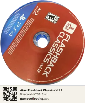 Atari Flashback Classics Vol 2 PlayStation 4, NTSC disc