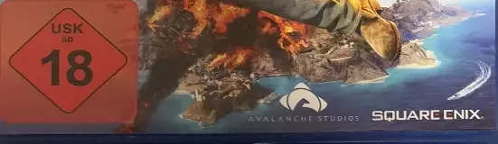 Just Cause 3, the USK square on its front
