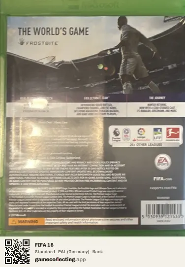 FIFA 18 Xbox One, Germany box back