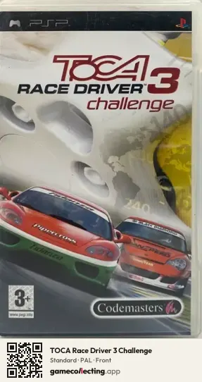 TOCA Race Driver 3 Challenge PlayStation Portable, PAL box front