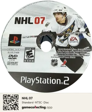NHL 07 PlayStation 2, NTSC disc