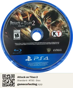 Attack on Titan 2 PlayStation 4, NTSC disc