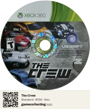 The Crew Xbox 360, NTSC disc
