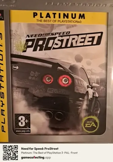 Need for Speed: ProStreet PlayStation 3, PAL box front