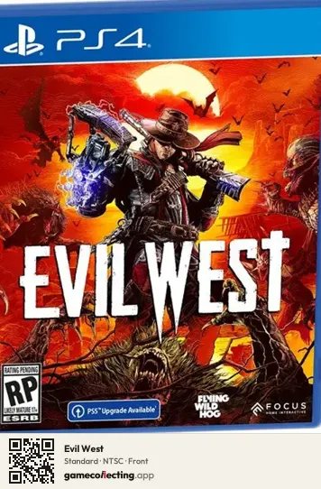 Evil West PlayStation 4, NTSC box front
