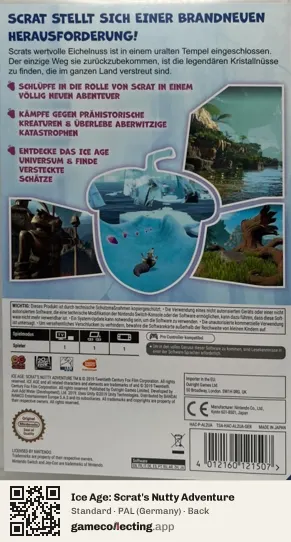 Ice Age: Scrat's Nutty Adventure Nintendo Switch, Germany box back