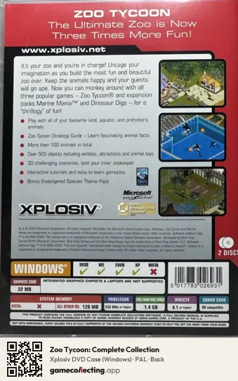 Zoo Tycoon: Complete Collection Computer, PAL box back