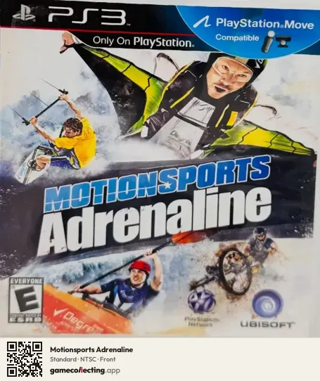 Motionsports Adrenaline PlayStation 3, NTSC box front