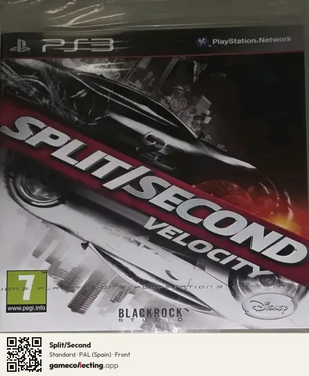 Split/Second PlayStation 3, Spain box front