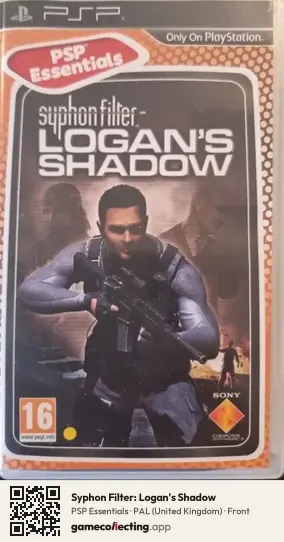 Syphon Filter: Logan's Shadow PlayStation Portable, United Kingdom box front