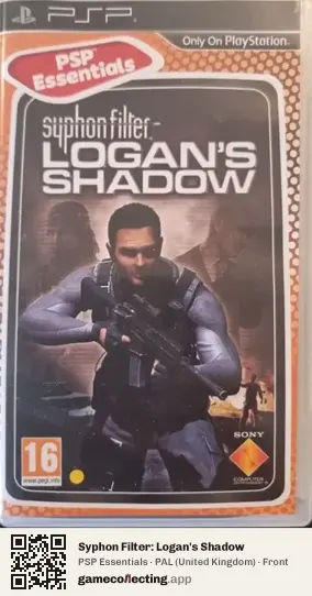 Syphon Filter: Logan's Shadow PlayStation Portable, United Kingdom box front