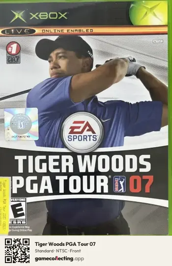Tiger Woods PGA Tour 07 Xbox, NTSC box front