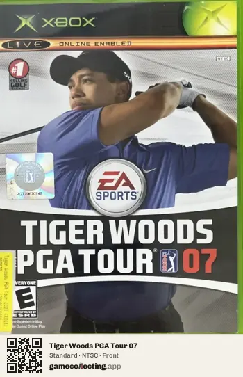 Tiger Woods PGA Tour 07 Xbox, NTSC box front