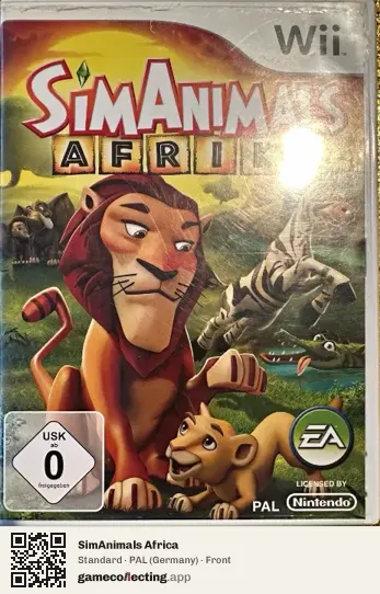 SimAnimals Africa Nintendo Wii, Germany box front